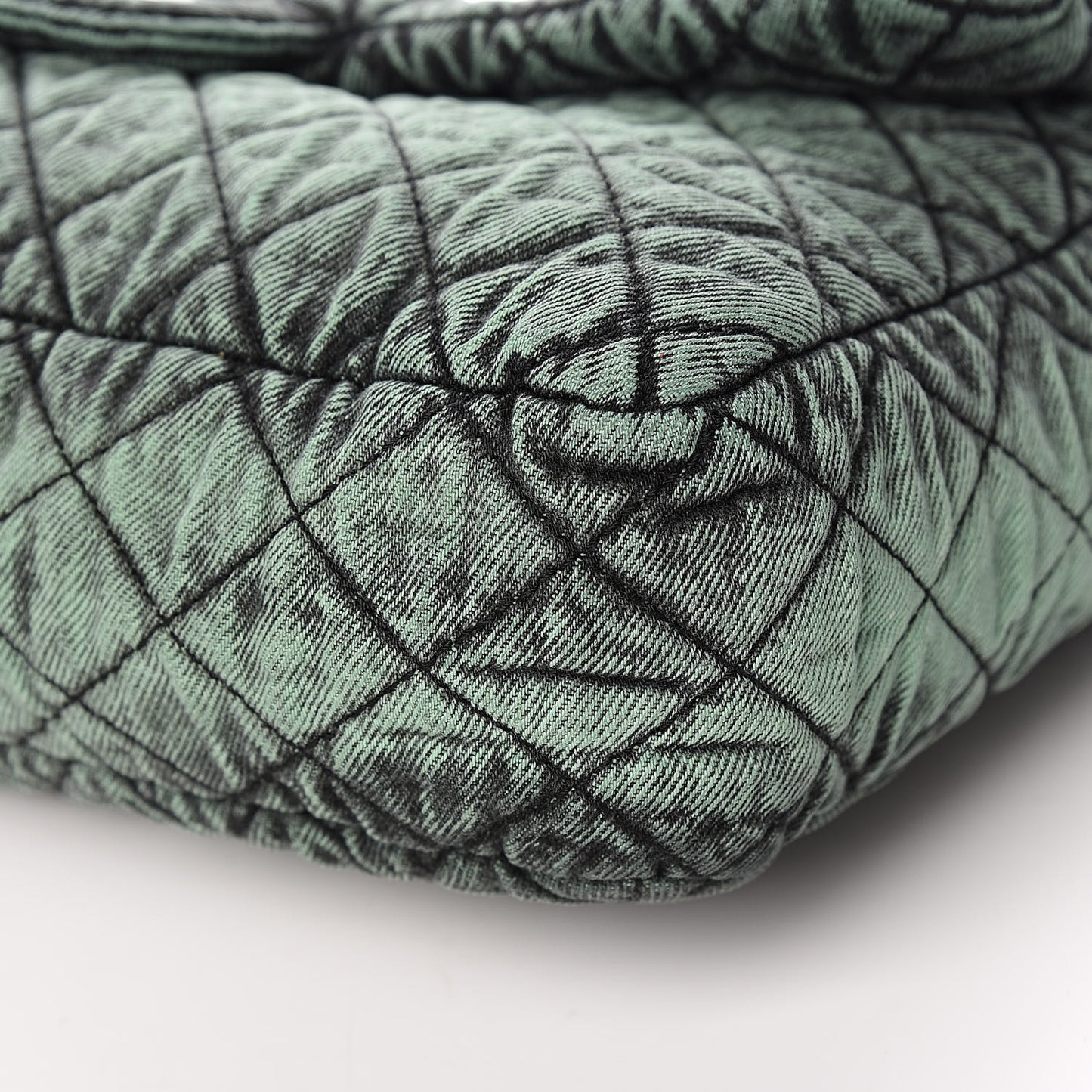Denim Quilted Denimpression Flap Green Black