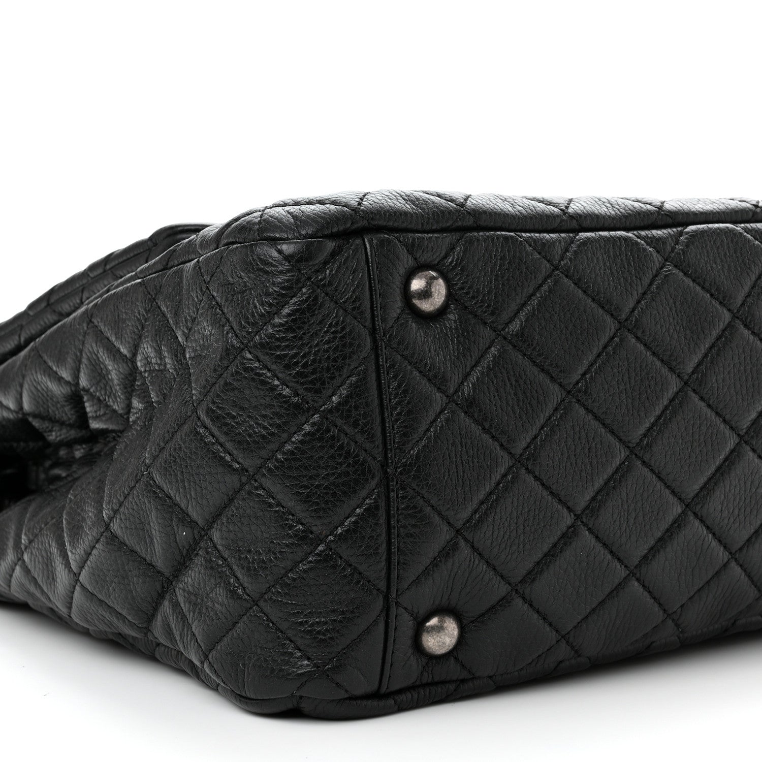 Chanel Calfskin Quilted XXL Travel Flap Bag Black 9 of 10