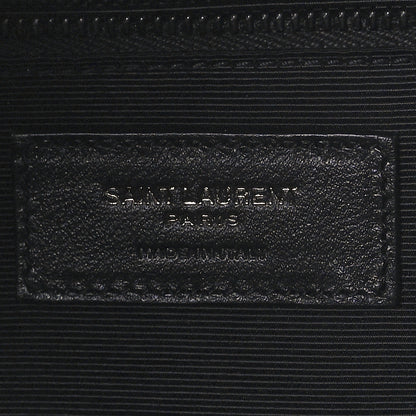 Saint Laurent Grain De Poudre Textured Mixed Matelasse Large Triquilt Monogram Monochrome Satchel Black 7 of 10