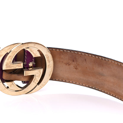 Gucci Guccissima Interlocking G Belt 90 36 Purple 5 of 8