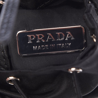 Prada Saffiano Cuir Backpack Keychain Charm Black 4 of 4