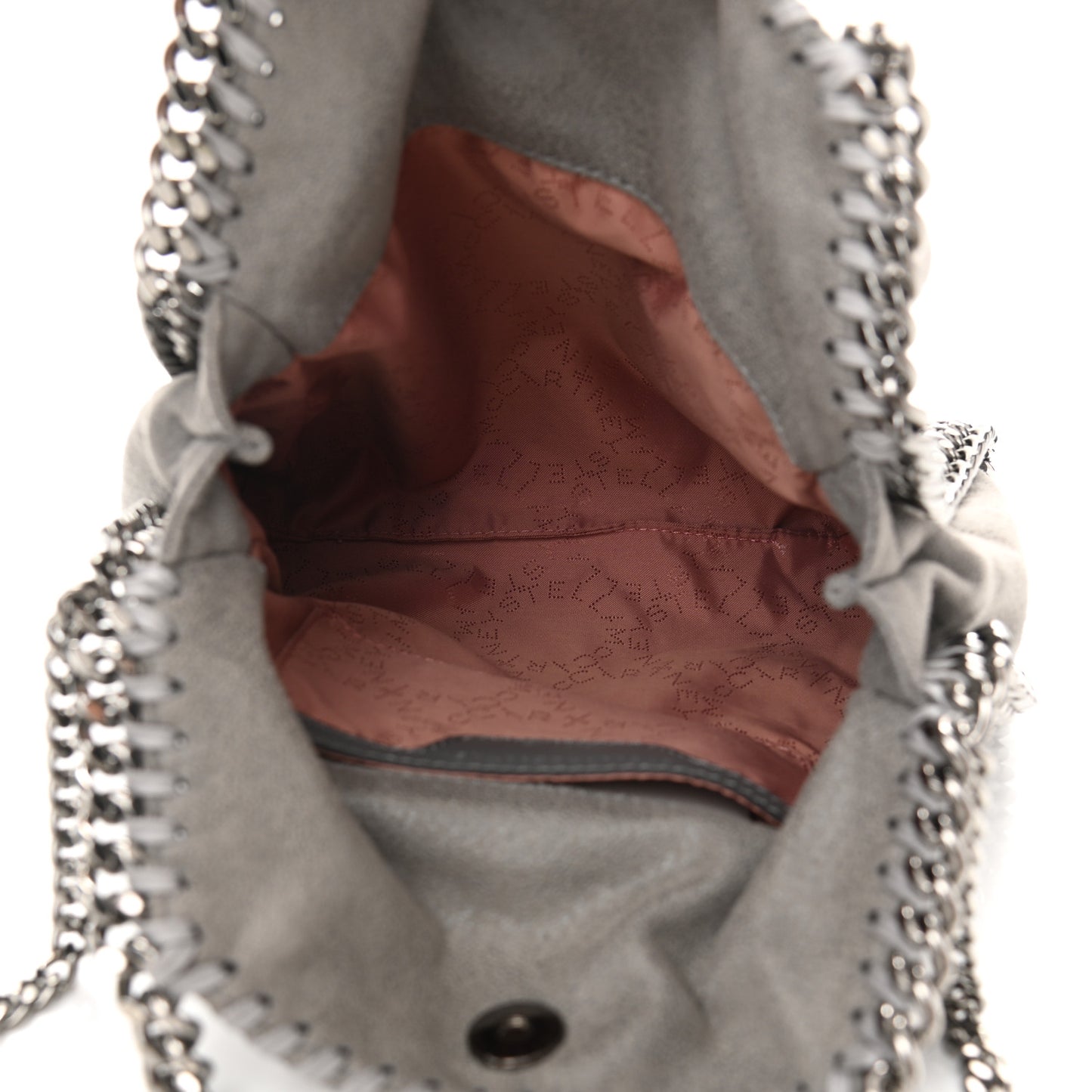 Shaggy Deer Mini Falabella Fold Over Tote Light Grey
