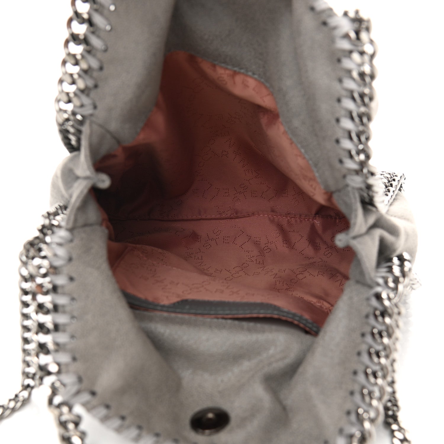 Stella McCartney Shaggy Deer Mini Falabella Fold Over Tote Light Grey 4 of 8