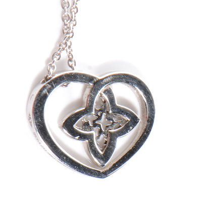 Louis Vuitton Diamond 18K White Gold Small Coeur Heart Pendant Necklace 4 of 6
