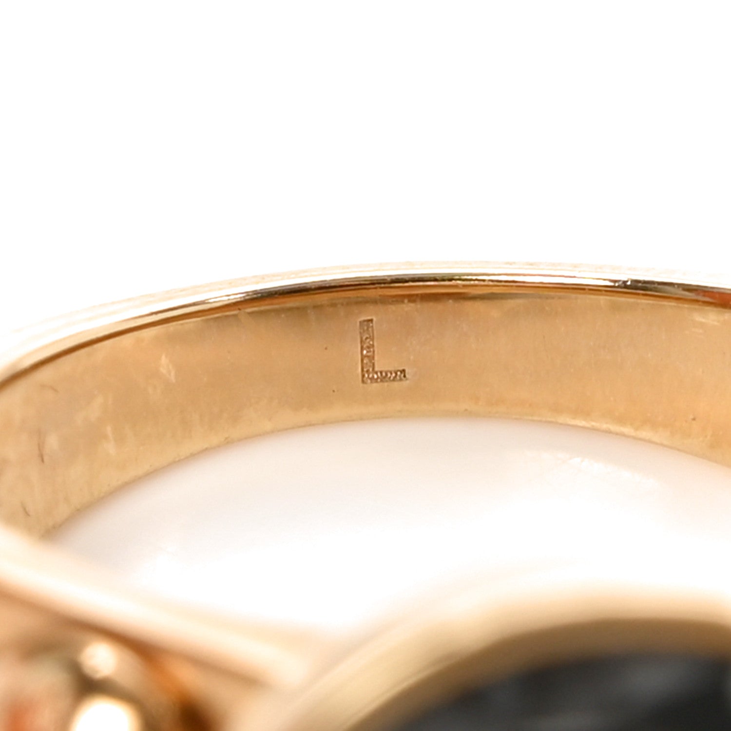 Louis Vuitton Crystal Ring L Gold Black 5 of 6
