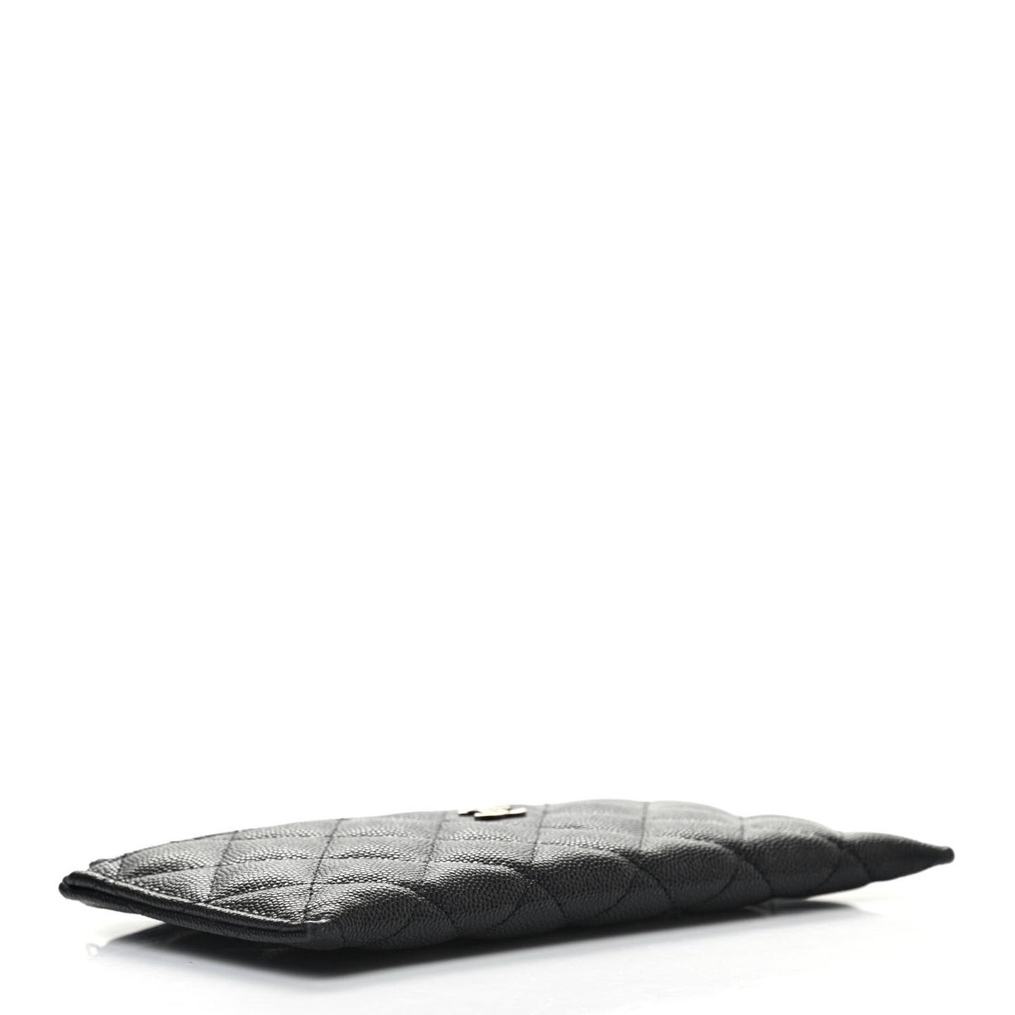 Caviar Quilted Classic Zip Pouch Black