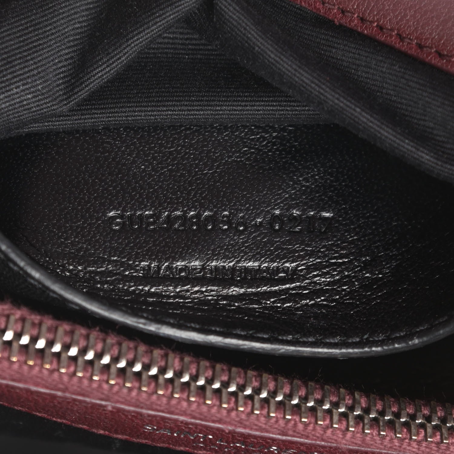 Saint Laurent Sheepskin Matelasse Chevron Monogram Medium College Bag Rouge Legion 7 of 14