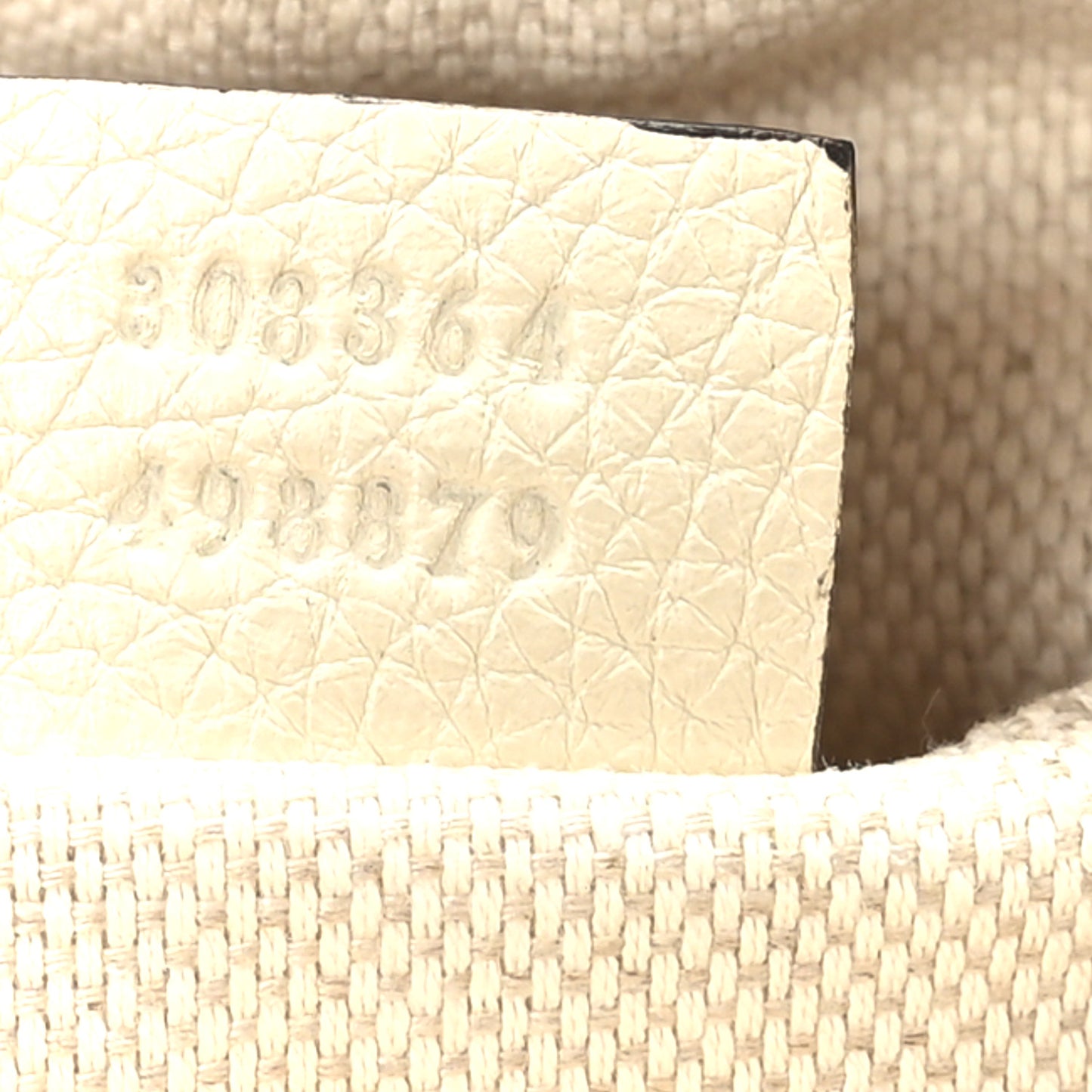 Pebbled Calfskin Small Soho Disco Bag Off White