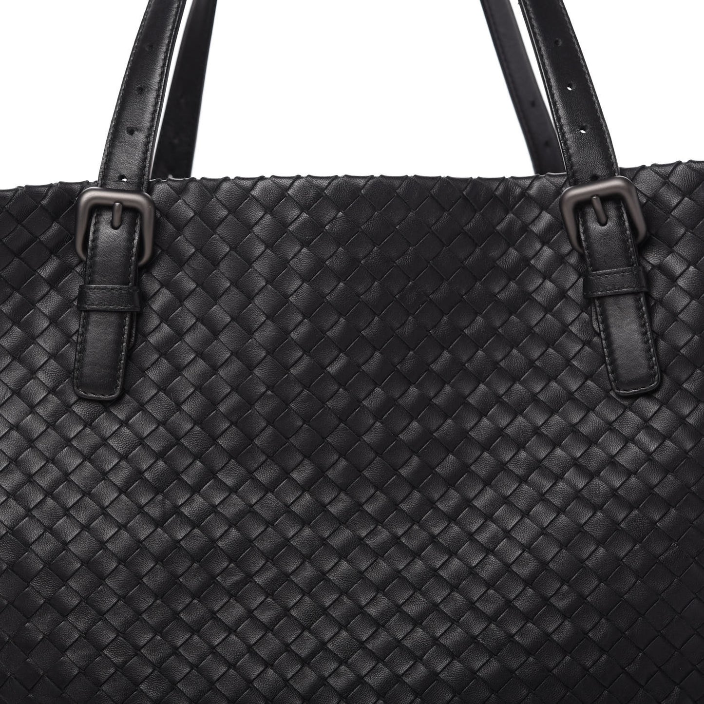 Nappa Intrecciato Large Seamless Tote Black