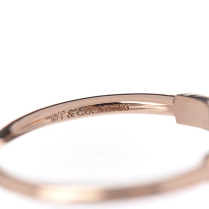 Tiffany 18K Rose Gold Diamond T Wire Ring 53 6.5 5 of 6