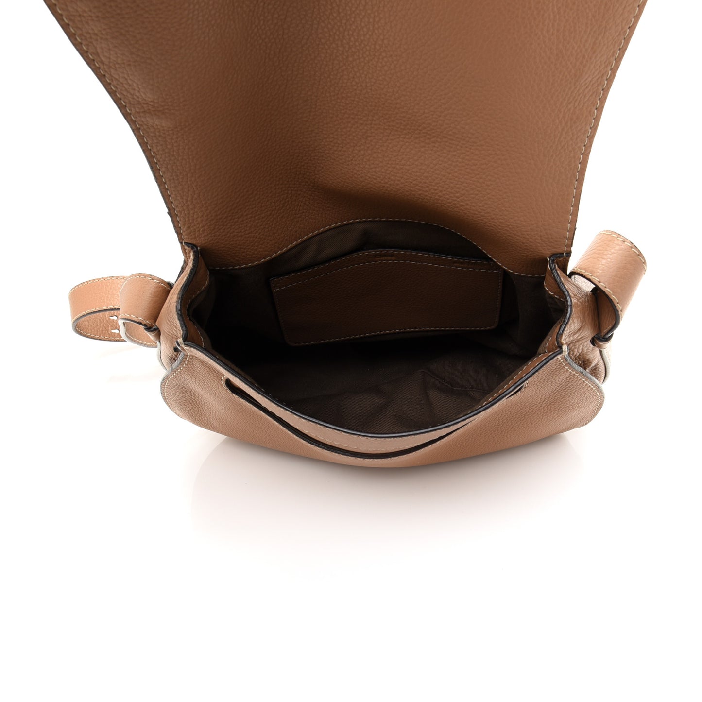 Calfskin Medium Marcie Round Crossbody Bag Nut