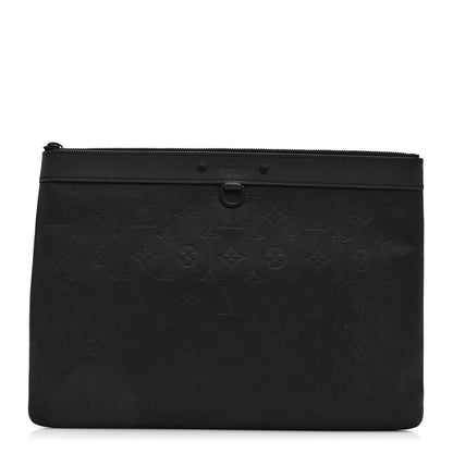 Louis Vuitton Calfskin Monogram Shadow Discovery Pochette Black 1 of 10