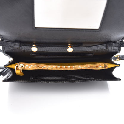 Prada Saffiano Robot Crossbody Wallet Black 5 of 10