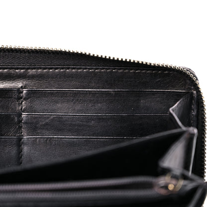 Gucci Guccissima Large Twins Zip Around Wallet Black 15 of 19