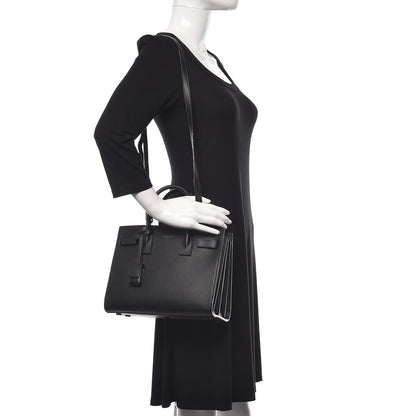 Saint Laurent Grained Calfskin Baby Sac De Jour Black 2 of 9