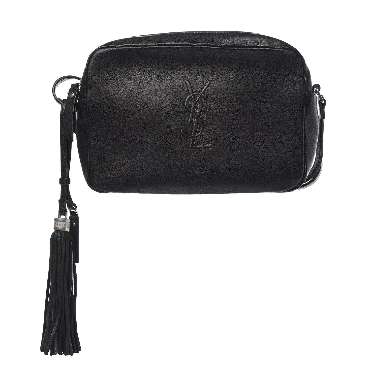 Saint Laurent Lambskin Monogram Small Lou Camera Bag Black 1 of 9