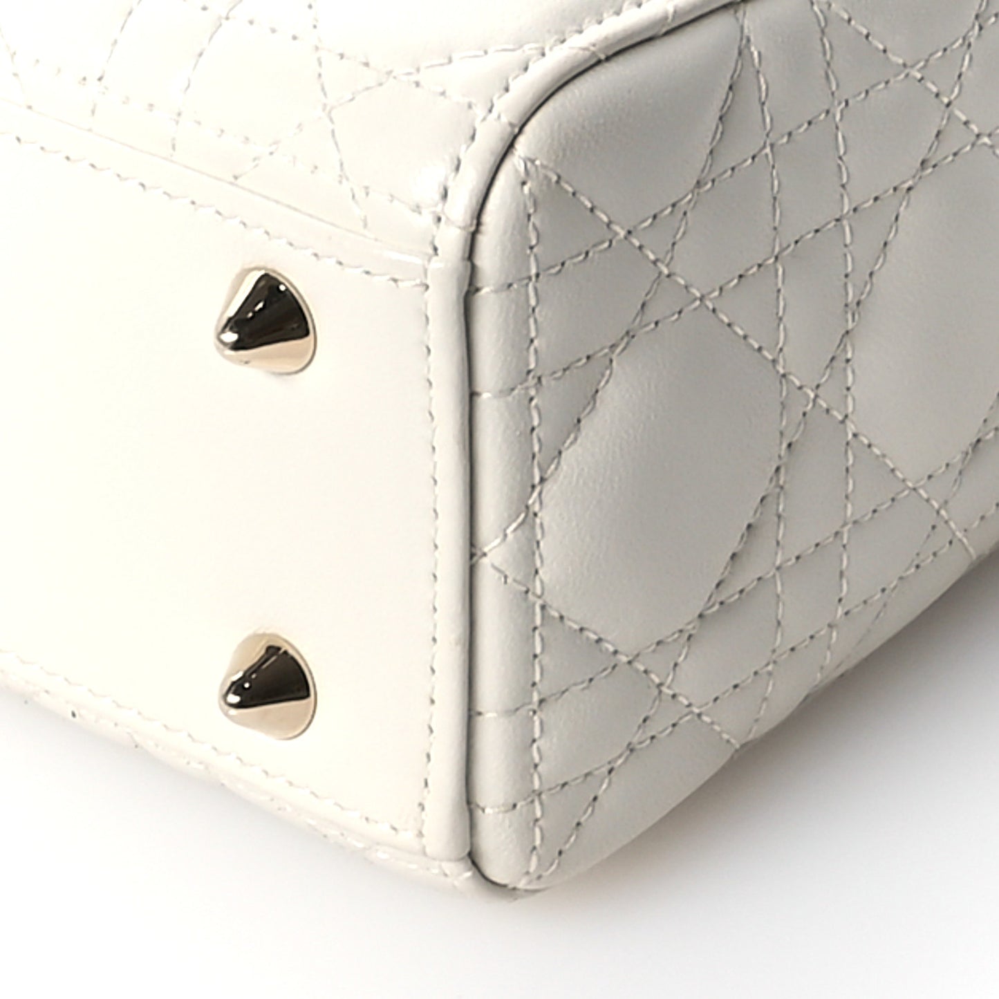 Lambskin Cannage Small My ABCDior Lady Dior White