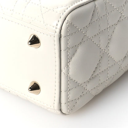 Christian Dior Lambskin Cannage Small My ABCDior Lady Dior White 10 of 11