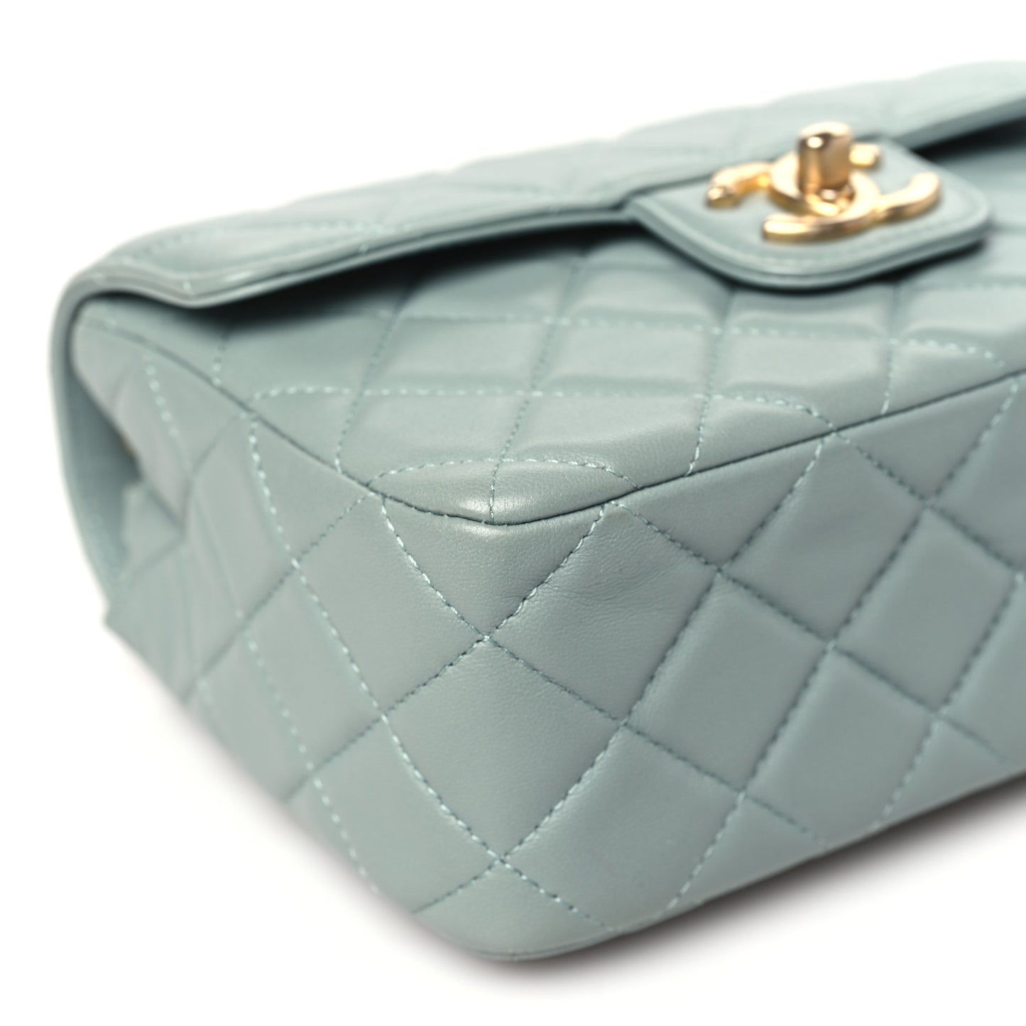 Lambskin Quilted Casino Chips Small Flap Grey