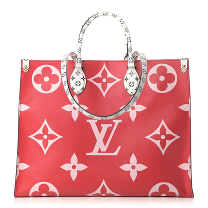 Louis Vuitton Monogram Giant Onthego GM Rouge Rose 1 of 12