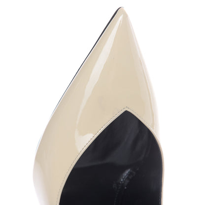 Saint Laurent Patent Calfskin Ankle Strap Zoe 105 Pump 36 White 10 of 10