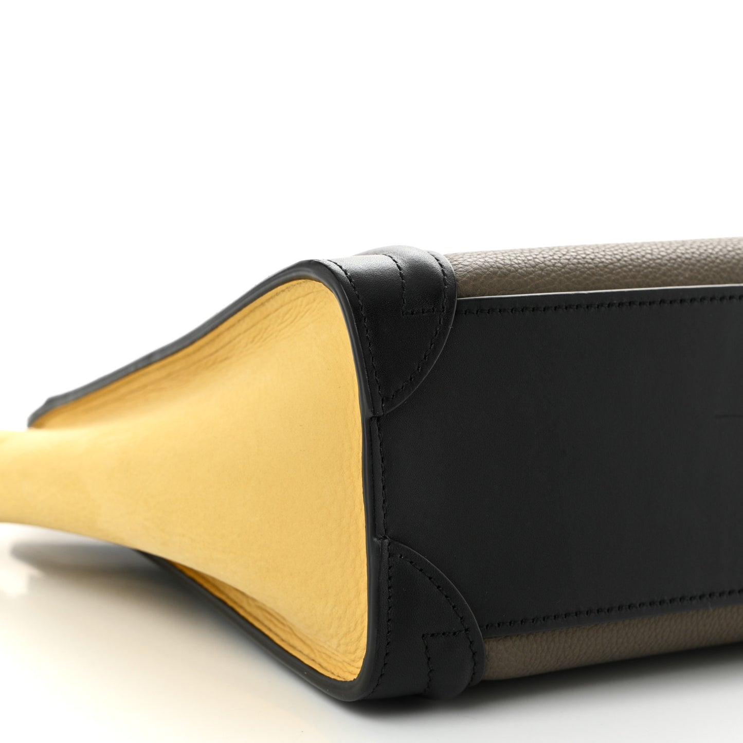Smooth Drummed Calfskin Tri-Color Nano Luggage Amber