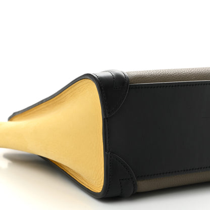 Celine Smooth Drummed Calfskin Tri-Color Nano Luggage Amber 9 of 11