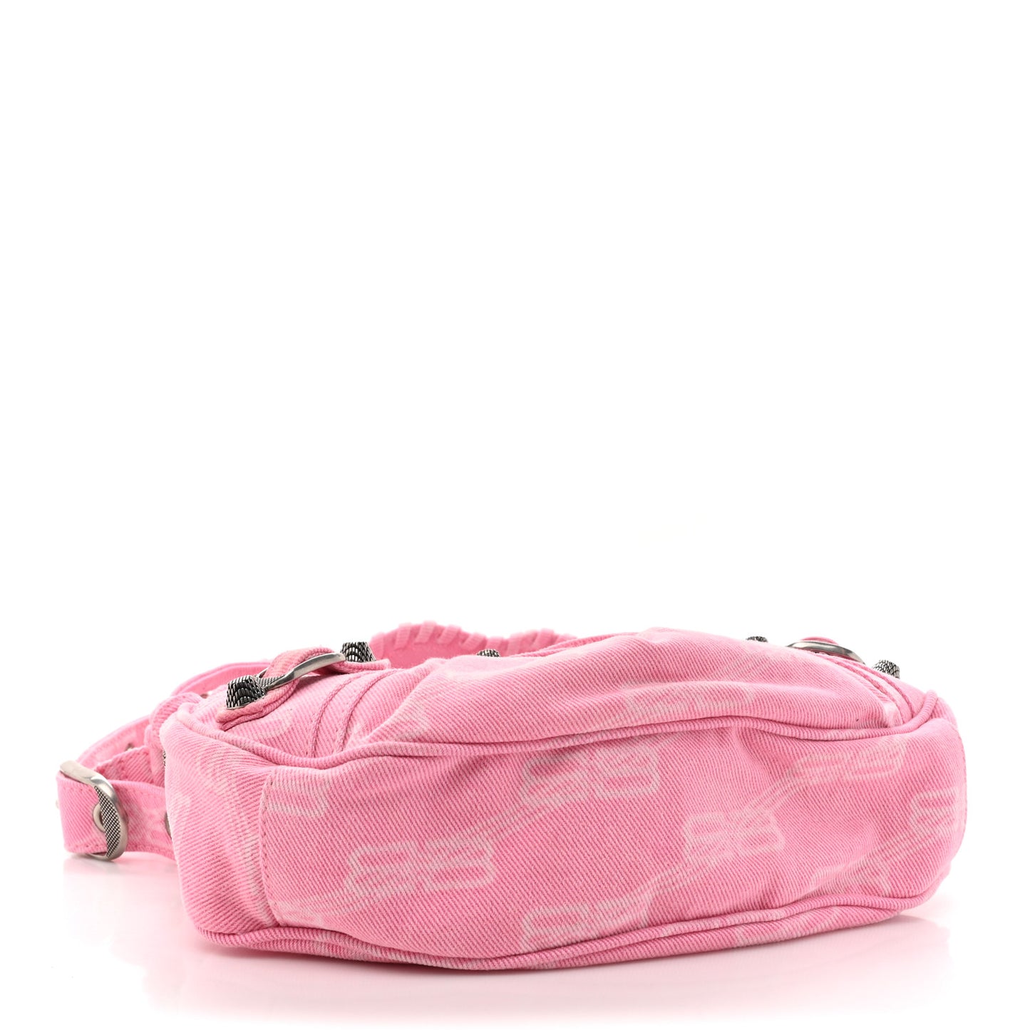 Denim BB Monogram Le Cagole Shoulder Bag XS Pink