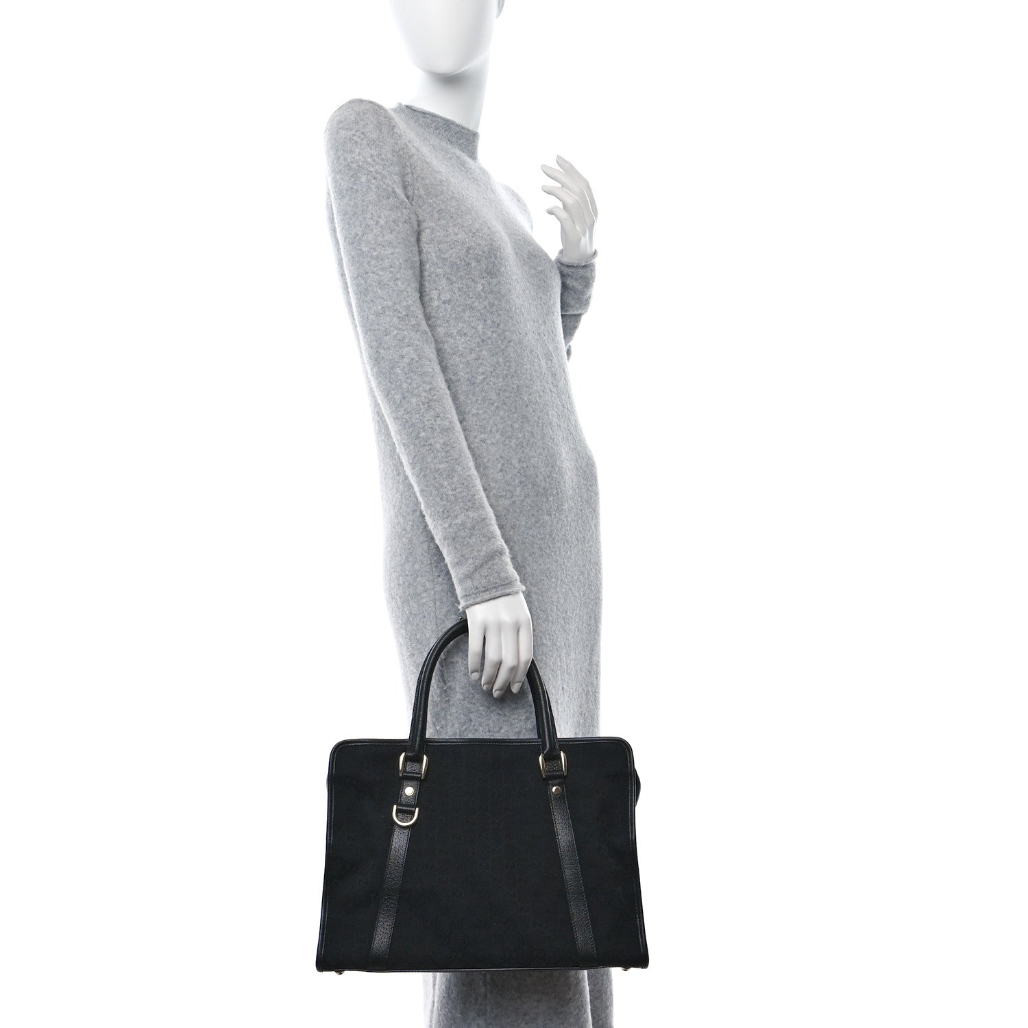 Gucci Monogram Tote Black 2 of 9