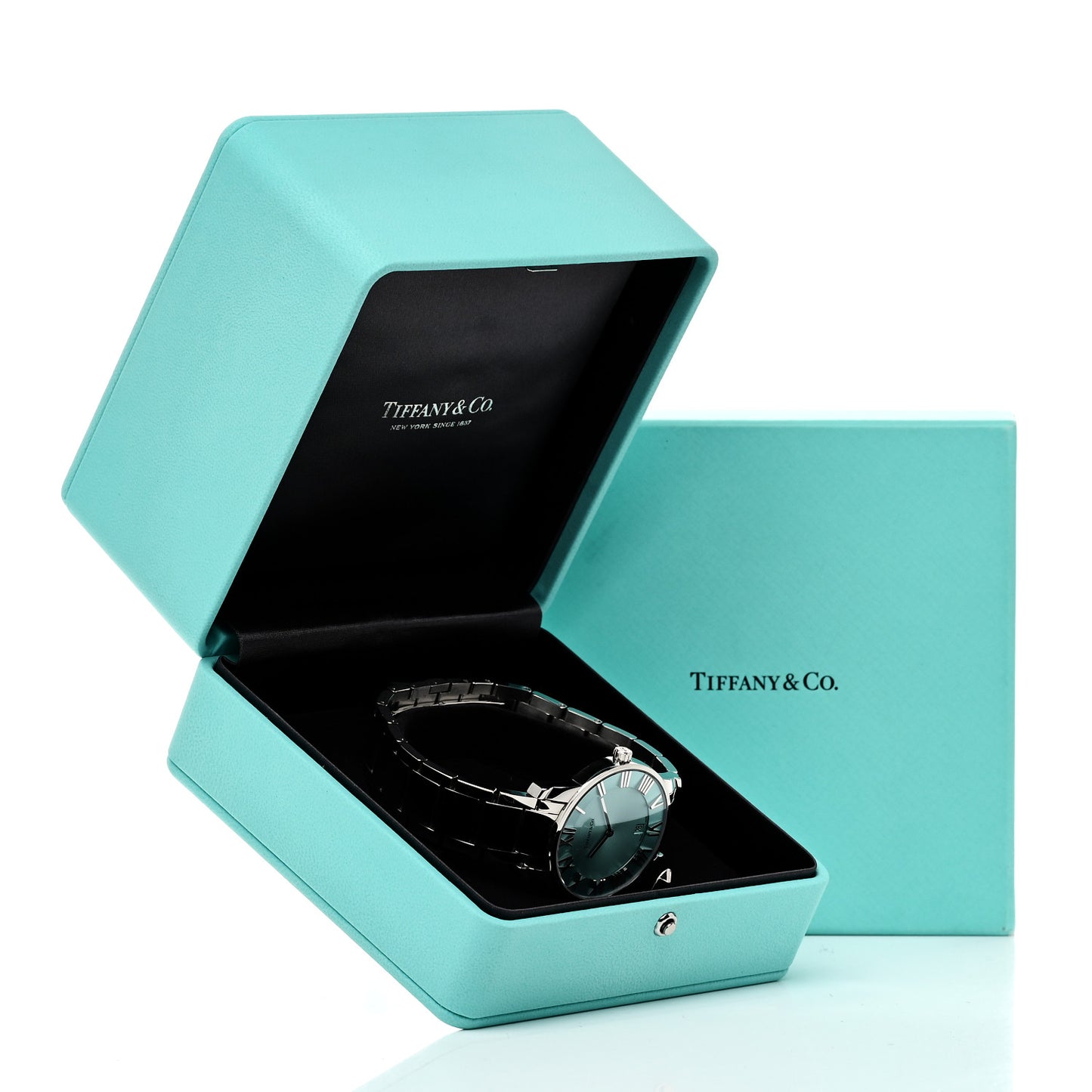 Stainless Steel 38mm Atlas 2-Hand Quartz Watch Tiffany Blue