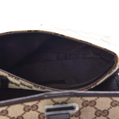 Gucci Monogram Waist Pouch Bag Dark Brown 7 of 9