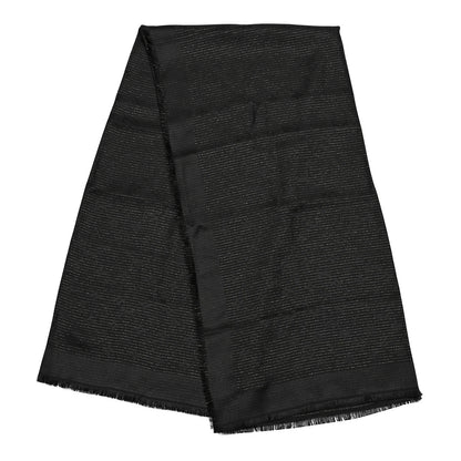 Louis Vuitton Silk Wool Monogram Shine Shawl Black 2 of 3