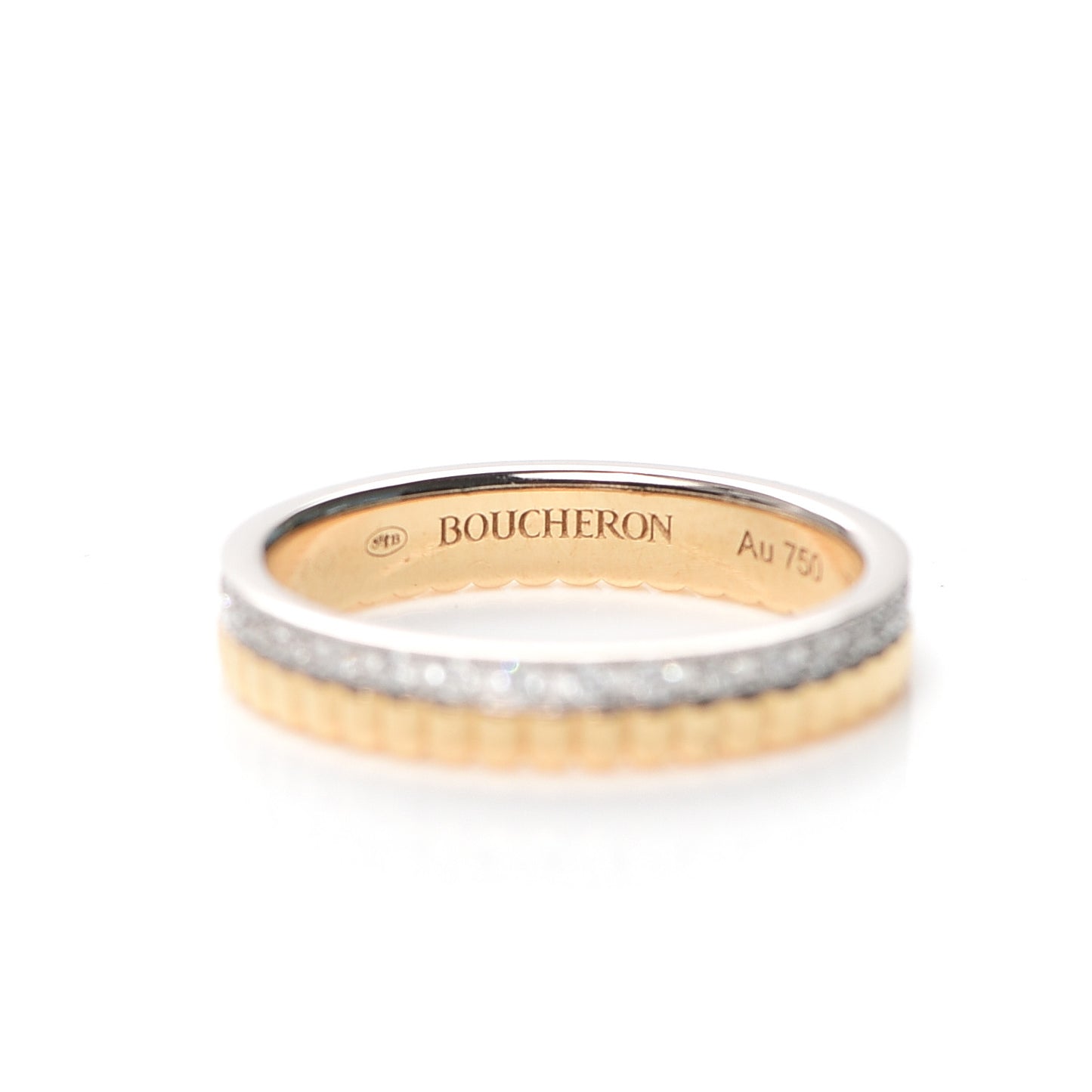 18K Yellow White Gold Diamond Quatre Radiant Wedding Band Ring 50 5.25