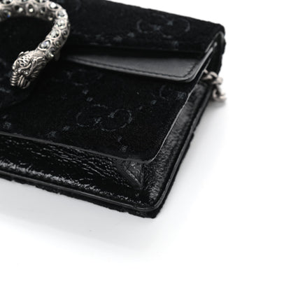 Gucci Velvet GG Monogram Super Mini Dionysus Shoulder Bag Black 8 of 8