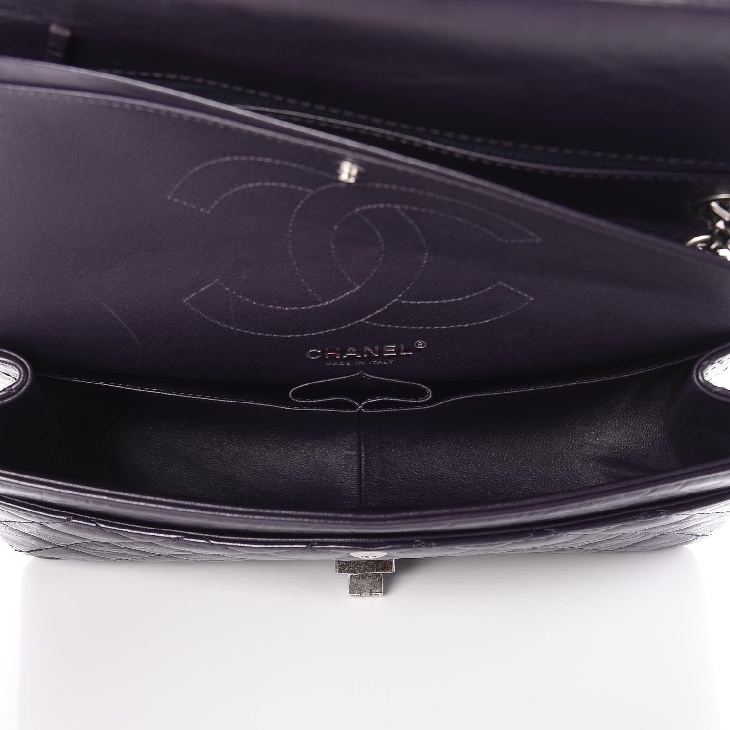 Chanel Aged Calfskin Quilted 2.55 Reissue 226 Flap Dark Purple 6 of 8