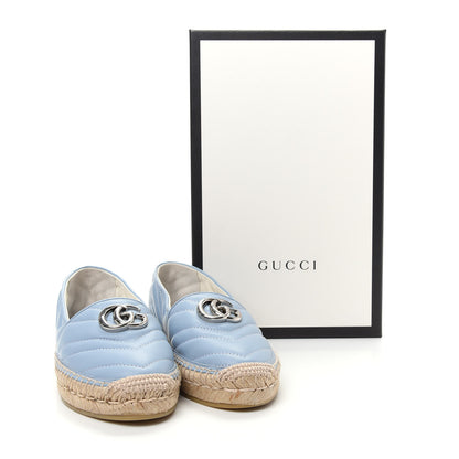 Gucci Nappa Matelasse GG Marmont Espadrilles 36 Porcelain Light Blue 11 of 11