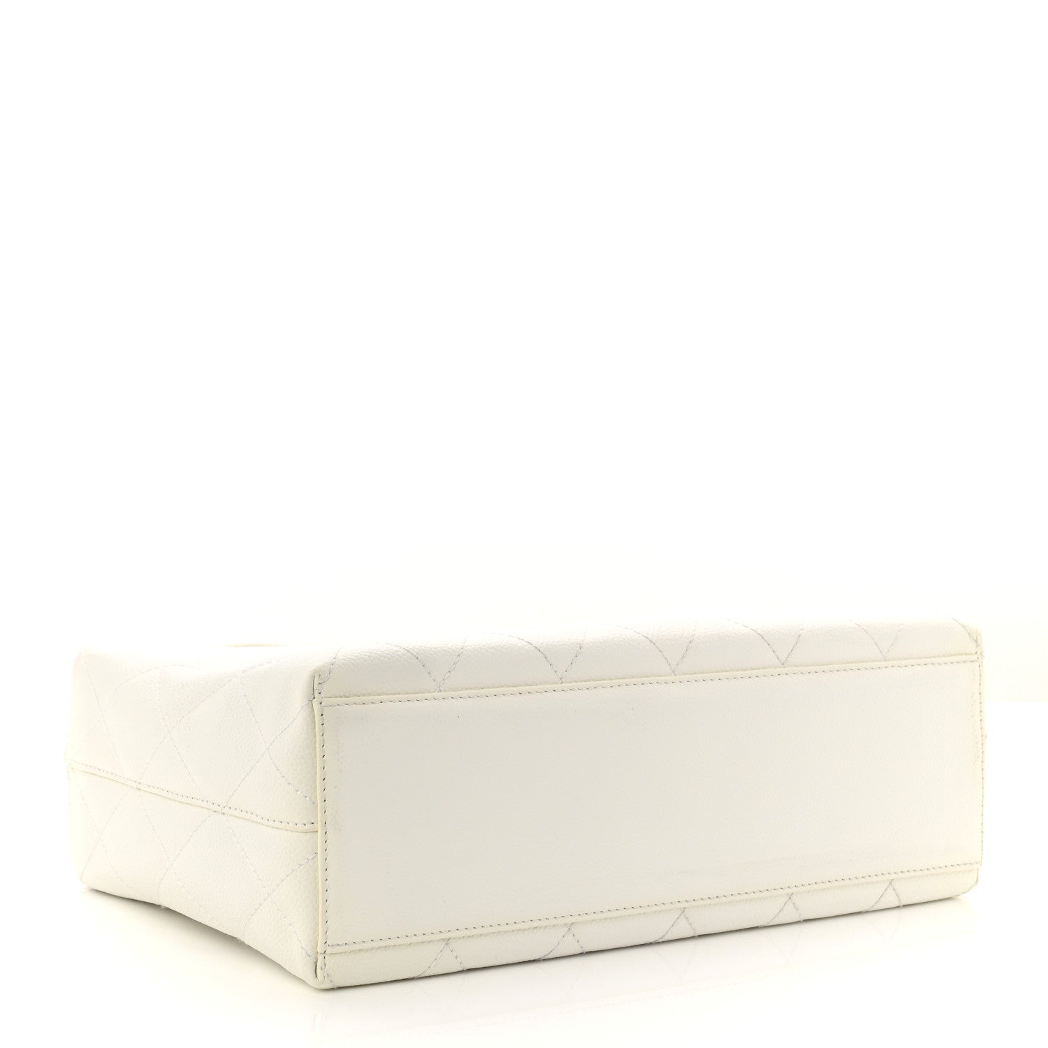Chanel Caviar Quilted Tote With Clutch White 5 of 18