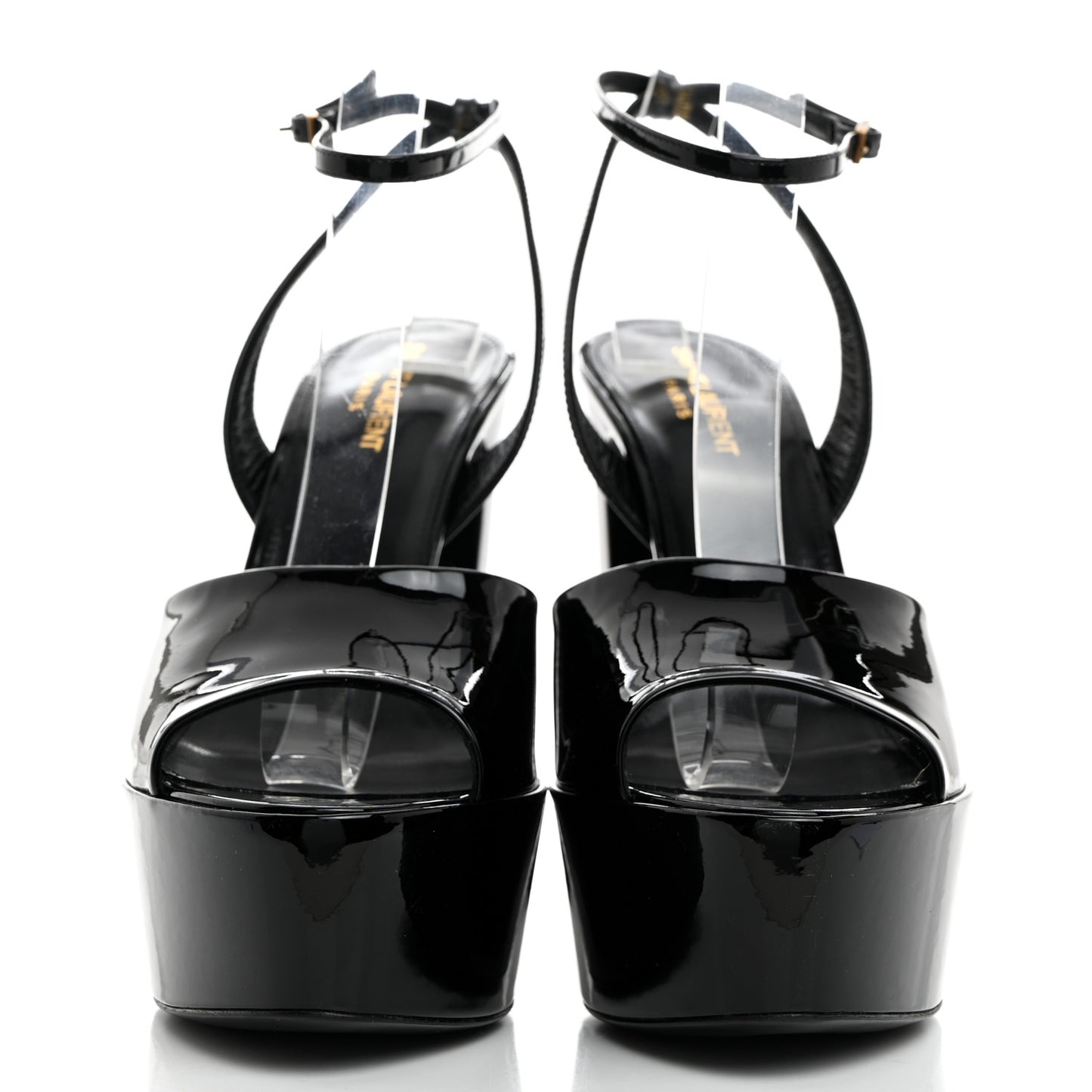 Patent Jodie 95 Platform Sandals 41 Black