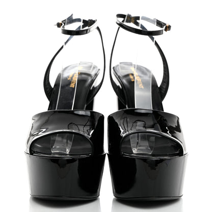 Saint Laurent Patent Jodie 95 Platform Sandals 41 Black 2 of 9