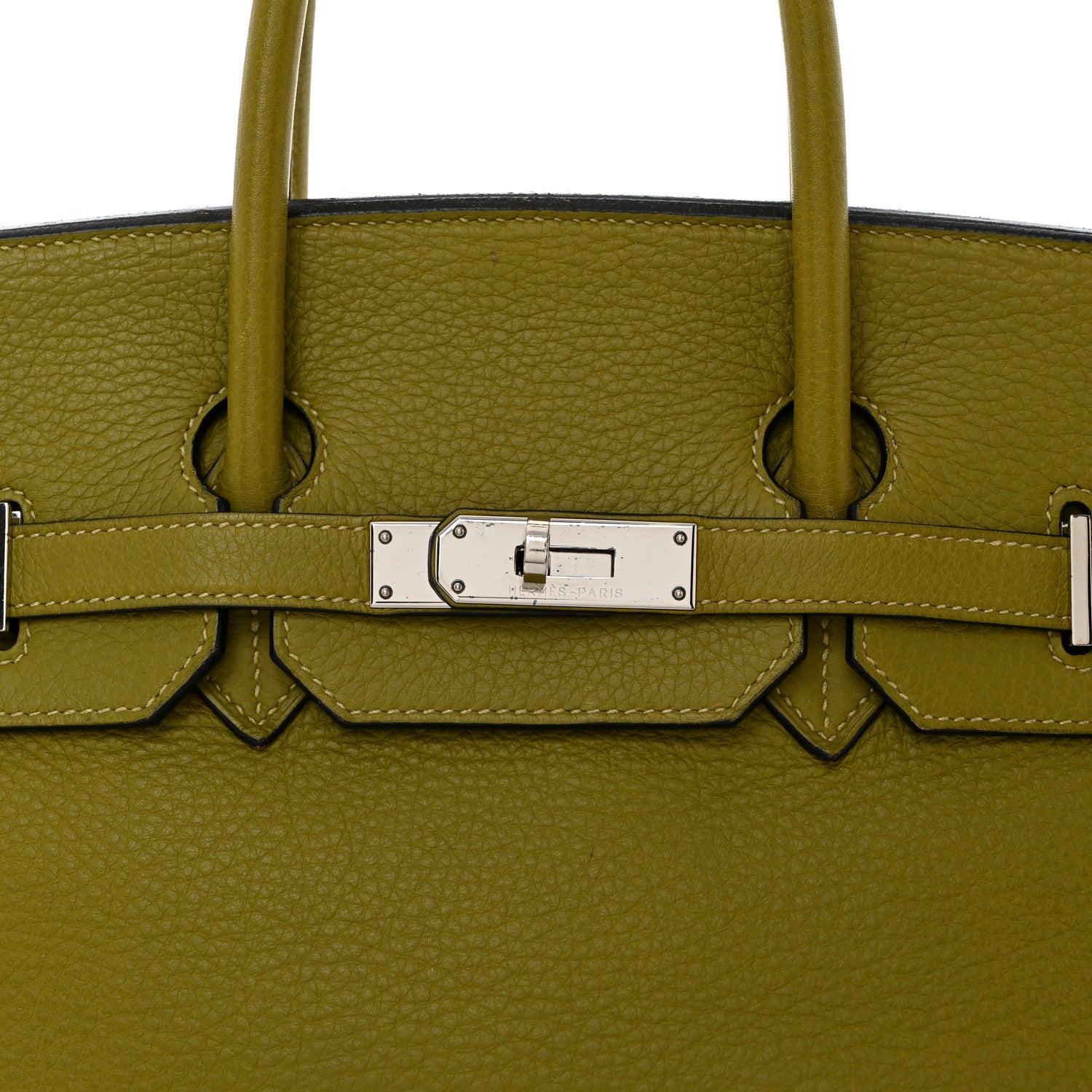Hermes Taurillon Clemence Birkin 35 Vert Chartreuse 9 of 24