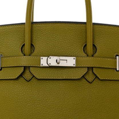 Hermes Taurillon Clemence Birkin 35 Vert Chartreuse 9 of 24