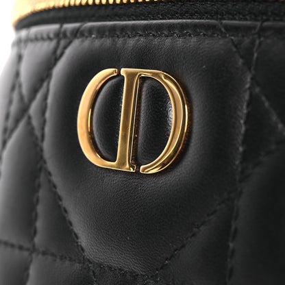 Christian Dior Lambskin Macrocannage Mini Caro Vanity Case Black 12 of 14