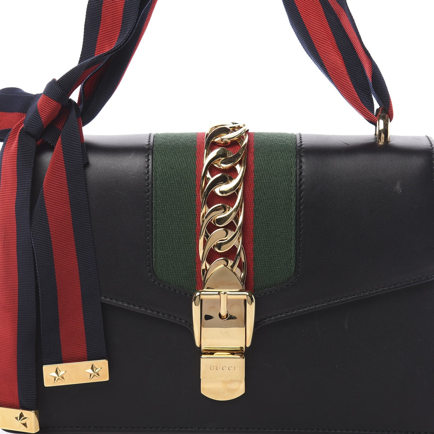Calfskin Small Sylvie Shoulder Bag Black