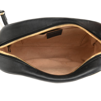 Gucci Monogram Matelasse Diagonal Small GG Marmont Chain Shoulder Bag Beige Black 5 of 11