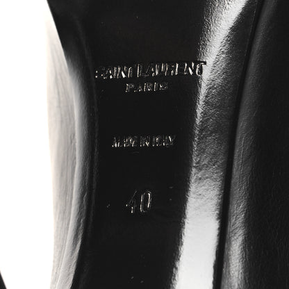 Saint Laurent Smooth Calfskin Linda 100 Knee High Boots 40 Black 7 of 7