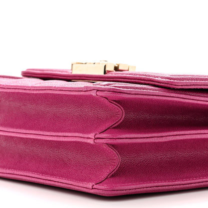 Chanel Caviar Quilted North South Boy Flap Fuchsia 10 of 12