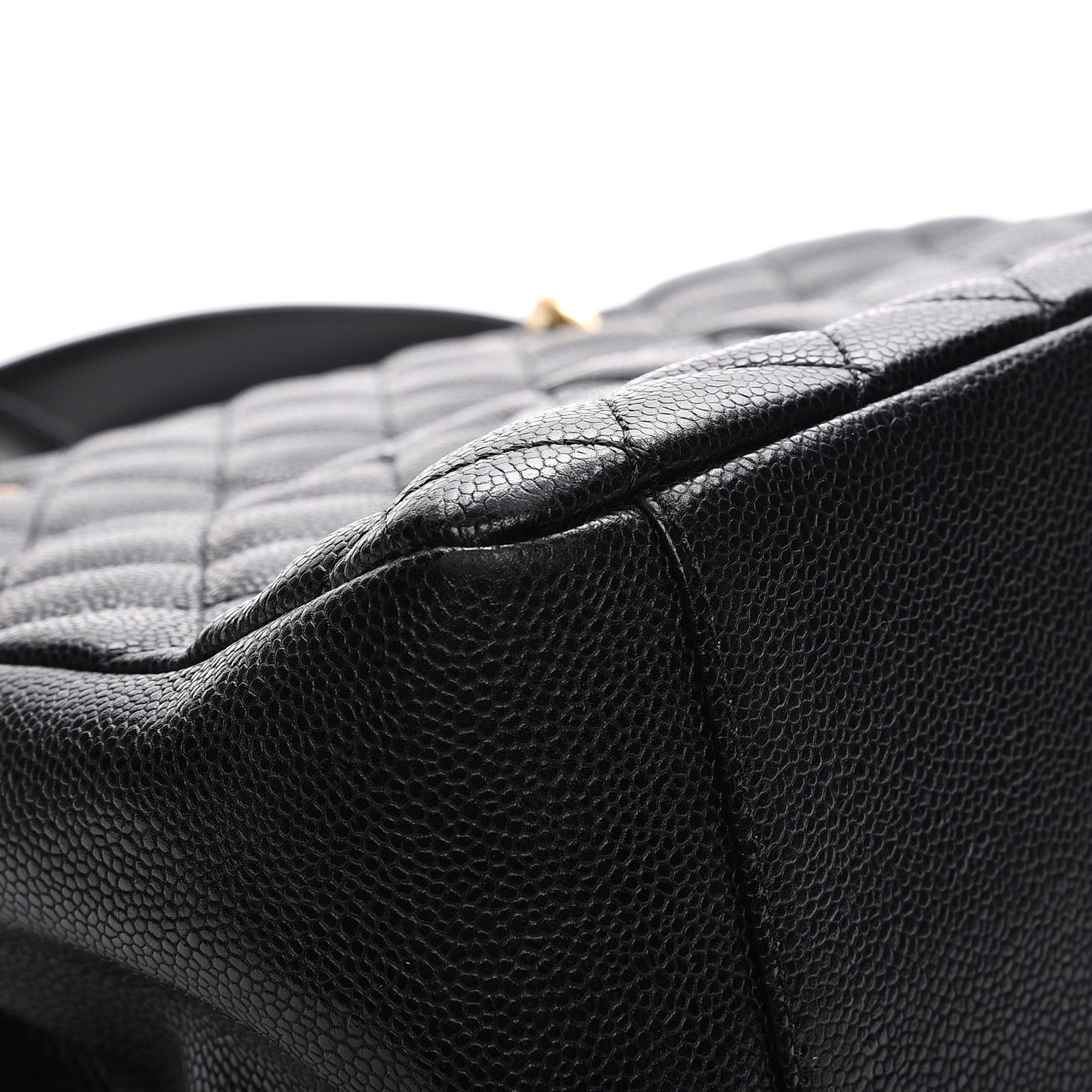 Caviar Quilted Grand Shopping Tote GST Black