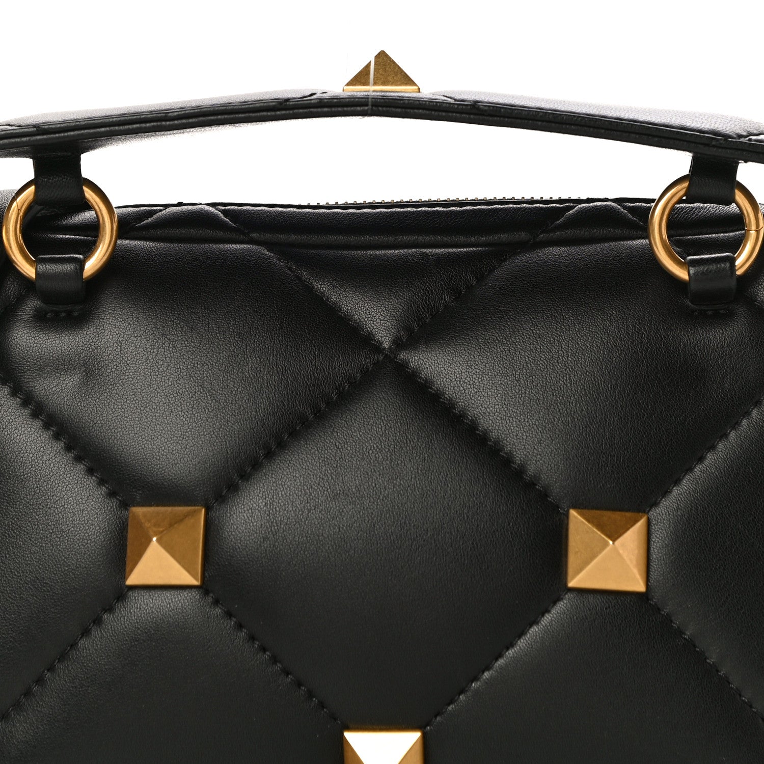 Valentino Garavani Nappa Roman Stud Crossbody Black 9 of 10