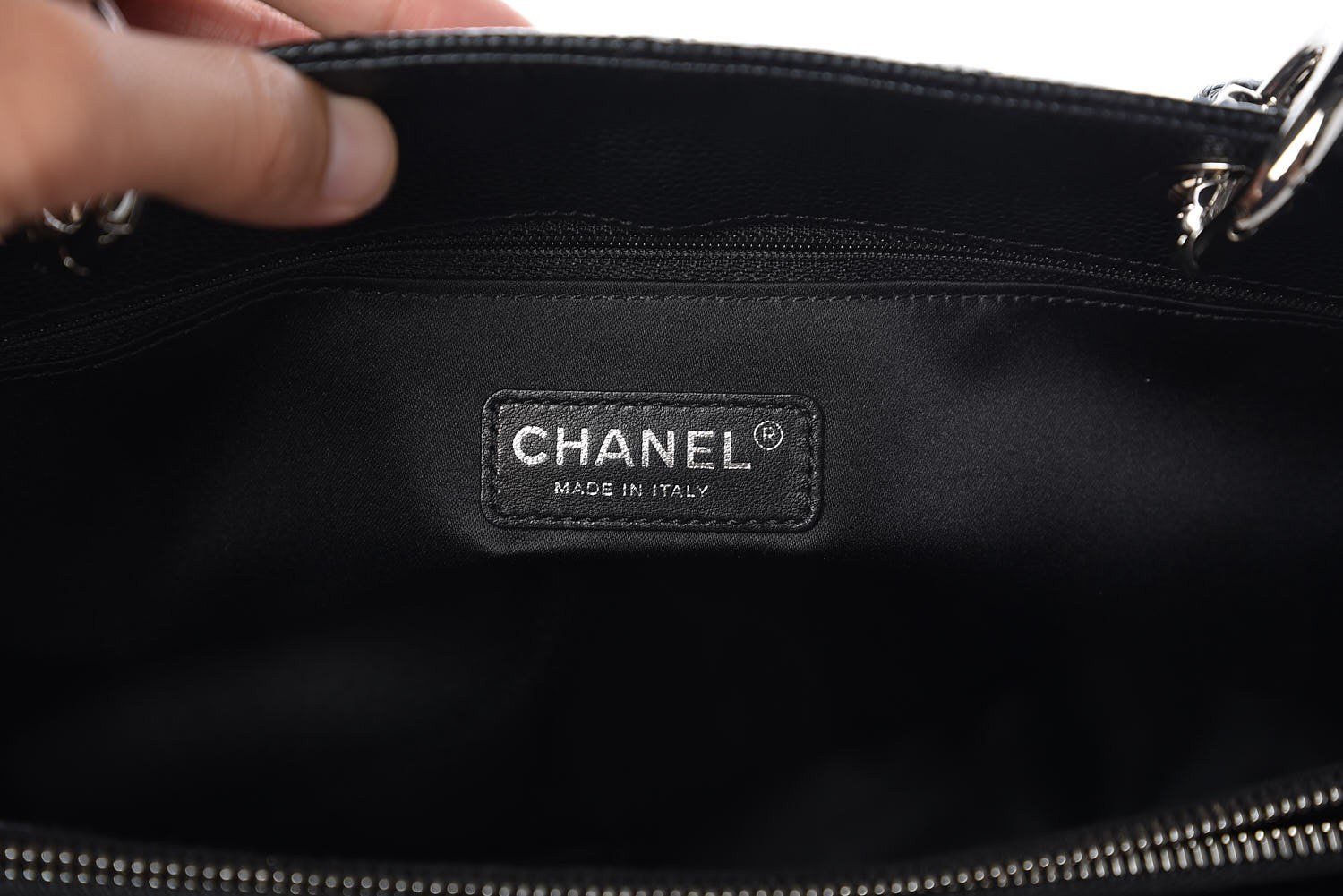 Chanel Caviar Quilted Grand Shopping Tote GST Black 6 of 9