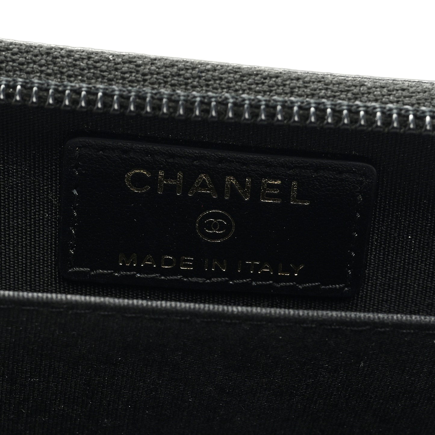 Caviar Quilted Boy Zip Around Coin Purse Wallet Black